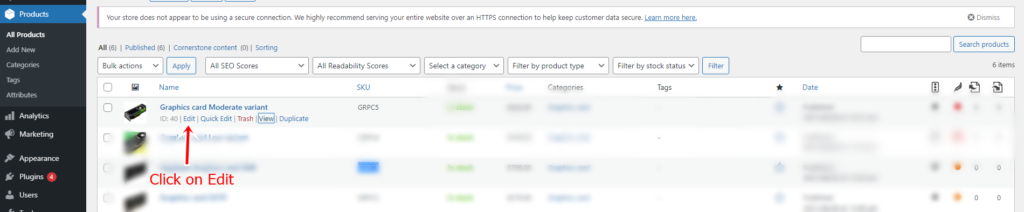 edit product for cross sell and upsell