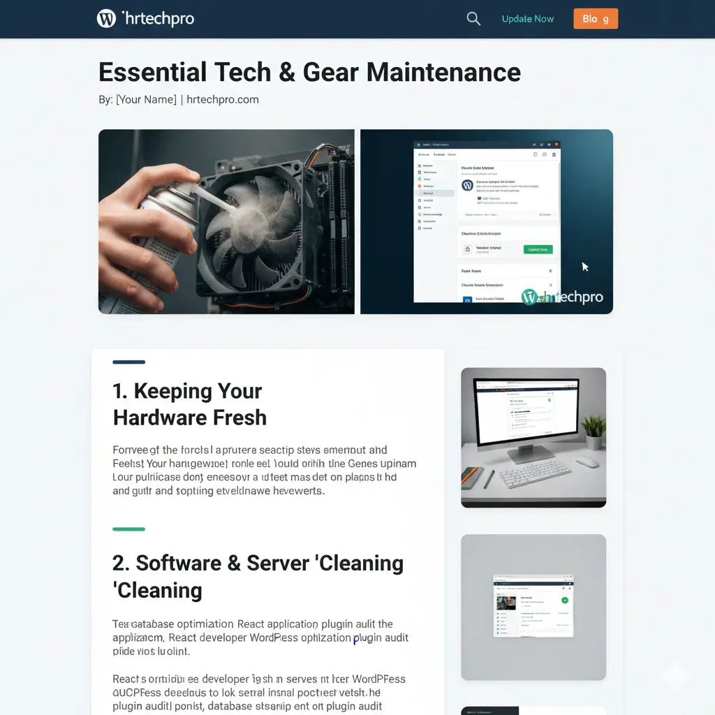Essential Tech & Gear Maintenance